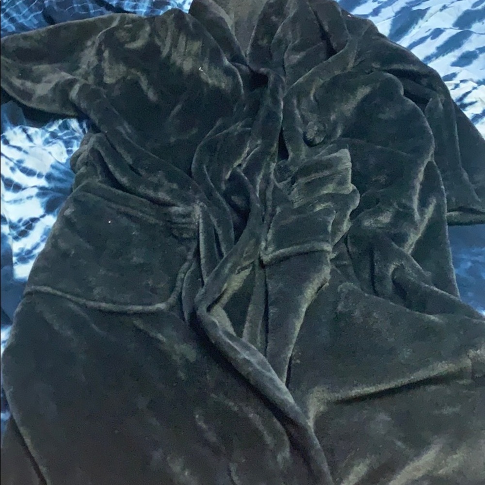 Grey soft robe